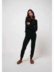 AUTHENTIC CASHMERE Kaszmirowe spodnie "Ferrand" w kolorze ciemnozielonym rozmiar: XL. Zielone spodnie materiałowe AUTHENTIC CASHMERE, bez wzorów, z kaszmiru. Za 434.99 zł.