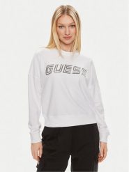 Guess Bluza Skylar V4GQ07 K8802 Biały Relaxed Fit. Białe bluzy Guess, m, z aplikacjami, z bawełny, bez kaptura. Za 149.99 zł.