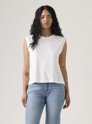 Levi's Top w kolorze białym rozmiar: S. Białe topy Levi's, s, bez wzorów, z bawełny, bez kołnierzyka, bez ramiączek. Za 60.95 zł.