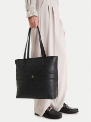 Beverly Hills Polo Club Torebka EO-BHPC-L-012-09 Czarny. Czarne shopper bag Beverly Hills Polo Club, bez wzorów, z materiału, bez dodatków. Za 299.99 zł.