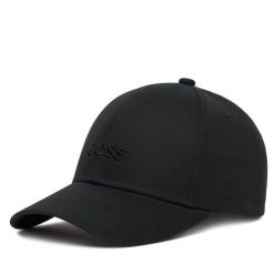 Czapka z daszkiem BOSS. Czarne czapki z daszkiem Boss, bez wzorów. Za 199.99 zł.