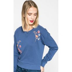 Hilfiger Denim - Bluza. Niebieskie bluzy marki Hilfiger Denim, z aplikacjami, z bawełny. W wyprzedaży za 249.90 zł.