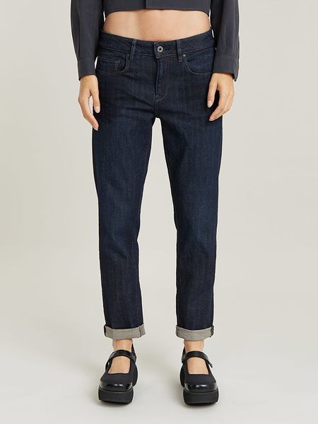 G-Star Dżinsy - Boyfriend fit - w kolorze granatowym rozmiar: W24/L30. Niebieskie jeansy G-Star, l, z aplikacjami, z bawełny, klasyczne. Za 222.94 zł.