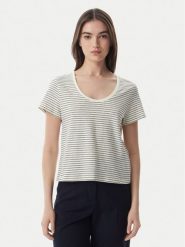 Tommy Hilfiger T-Shirt WW0WW48705 Biały Regular Fit. Białe t-shirty Tommy Hilfiger, l, bez wzorów, z bawełny, bez kołnierzyka, bez ramiączek. Za 249.99 zł.