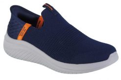 Buty sportowe Sneakersy damskie, Skechers Ultra Flex 3.0 - Smooth Step Slip-ins. Brązowe buty treningowe Skechers, bez wzorów, z materiału, przed kostkę, bez zapięcia, trekkingowe. Za 229.99 zł.