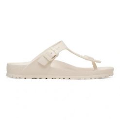 Birkenstock Gizeh EVA Eggshell Japonki damskie. Białe japonki Birkenstock, bez wzorów, ze skóry, klasyczne. Za 189.99 zł.