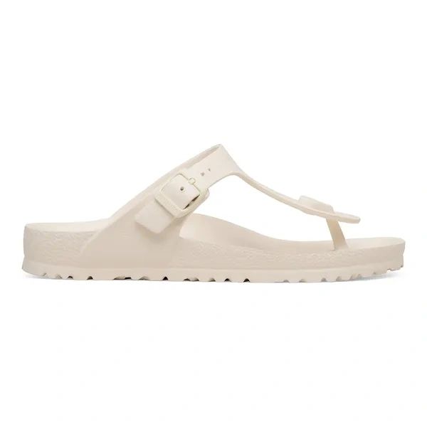 Birkenstock Gizeh EVA Eggshell Japonki damskie. Białe japonki Birkenstock, bez wzorów, ze skóry, klasyczne. Za 189.99 zł.