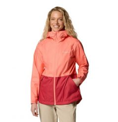 Damska wiatrówka Columbia Inner imits III Jacket 2071433685. Czerwone kurtki przeciwdeszczowe Columbia, xs, bez wzorów, z materiału, z kapturem, trekkingowe. Za 360.01 zł.
