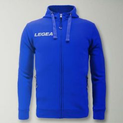 Junior Bluza Sarajevo z kapturem Jasnoniebieska. Niebieskie bluzy LEGEA, bez wzorów, z bawełny, sportowe, bez ramiączek, z kapturem. Za 180.00 zł.