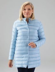 Niebieska kurtka pikowana. Niebieskie kurtki Unisono, s, bez wzorów, bez kaptura. Za 379.00 zł.