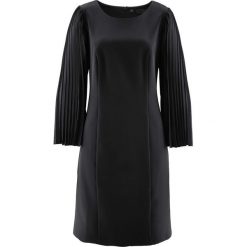 Sukienka z plisowanymi rękawami bonprix czarny. Sukienki marki Marie Zélie. Za 189.99 zł.