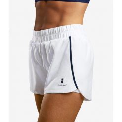 Spodenki do Tenis/Padel Training. Czarne szorty sportowe NORDICDOTS, bez wzorów, z elastanu, tenisowe. Za 190.00 zł.