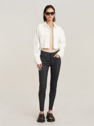 G-Star Dżinsy "Lhana " - Skinny fit - w kolorze czarnym rozmiar: W28/L32. Czarne jeansy G-Star, l, z aplikacjami, z bawełny, klasyczne, z podwyższonym stanem. Za 180.49 zł.