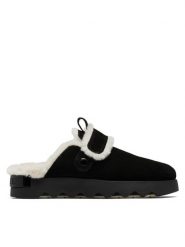 Sorel Kapcie Viibe Clog Suede Cozy 2048521010 Czarny. Czarne kapcie Sorel, bez wzorów, ze skóry. Za 389.99 zł.