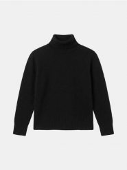 Sweter z golfem - czarny. Czarne swetry Sinsay, l, bez wzorów, bez ramiączek. Za 39.99 zł.