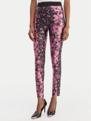 Versace Jeans Couture Legginsy 80HAC101 JS552 Różowy Slim Fit. Czerwone legginsy Versace Jeans Couture, bez wzorów, z jeansu. Za 809.99 zł.