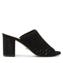 Klapki Solo Femme. Czarne klapki Solo Femme, bez wzorów, bez obcasa, bez zapięcia. Za 299.99 zł.