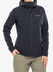 Kurtka softshell damska Montane Khamsin Hoodie. Czarne kurtki przejściowe sportowe Montane, xs, bez wzorów, z materiału, bez kaptura, trekkingowe. Za 736.99 zł.