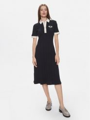 Tommy Hilfiger Sukienka dzianinowa F&F Crest 85 Polo Dress Rib WW0WW40617 Granatowy Regular Fit. Niebieskie sukienki Tommy Hilfiger, xxs, bez wzorów, z bawełny, bez kołnierzyka, bez ramiączek. Za 229.99 zł.