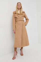 Guess trencz. Brązowe płaszcze Guess, l, z aplikacjami, z tkaniny, bez kaptura. Za 1,089.90 zł.