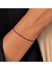 OR Carats Bransoletka z elementem ozdobnym rozmiar: onesize. Czarne bransoletki OR Carats, z rubinem, złote. Za 225.05 zł.