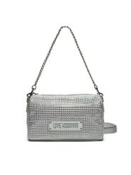 LOVE MOSCHINO Torebka JC4135PP1MLL196B Srebrny. Szare torebki klasyczne Love Moschino, bez wzorów, z materiału, bez dodatków. Za 499.99 zł.