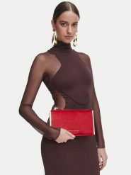 Elisabetta Franchi Torebka BS-11A-67E2-V340 Czerwony. Czerwone kopertówki Elisabetta Franchi, bez wzorów, ze skóry, bez dodatków. Za 1,459.00 zł.