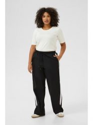 KAFFE curve Spodnie w kolorze czarnym rozmiar: 48. Czarne spodnie materiałowe KAFFE curve, bez wzorów, z materiału, z podwyższonym stanem. Za 86.99 zł.