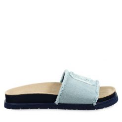 Klapki Gant. Niebieskie klapki Gant, bez wzorów, sportowe, bez obcasa, bez zapięcia. Za 299.99 zł.