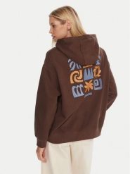 Quiksilver Bluza EQWFT03189 Brązowy Regular Fit. Brązowe bluzy Quiksilver, s, bez wzorów, z bawełny, bez kaptura. Za 319.99 zł.