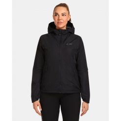 Damska kurtka outdoorowa Kilpi OLVERA-W. Czarne kurtki Kilpi, m, bez wzorów, z softshellu, bez kaptura, trekkingowe. Za 566.65 zł.