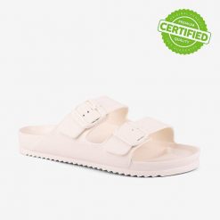 Klapki damskie Coqui. Brązowe klapki Coqui, bez wzorów, z materiału, bez obcasa, bez zapięcia. Za 125.99 zł.