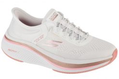 Buty do biegania damskie, Slip-Ins: Go Run Elevate 2.0 - Banyan. Białe buty do biegania Skechers, bez wzorów, z materiału, bez zapięcia, do biegania. Za 574.25 zł.