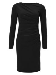 SWING Sukienka w kolorze czarnym rozmiar: 44. Czarne sukienki Swing, bez wzorów, bez kołnierzyka, bez ramiączek, midi. Za 240.99 zł.