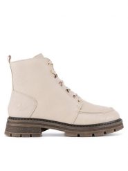 Rieker Botki Z9800-60 Beżowy. Brązowe botki Rieker, bez wzorów, bez obcasa, na płaskiej podeszwie, bez zapięcia. Za 335.00 zł.