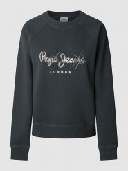 Pepe Jeans Bluza "Lupita" w kolorze czarnym rozmiar: M. Czarne bluzy Pepe Jeans, m, bez wzorów, z jeansu, bez ramiączek, bez kaptura. Za 206.91 zł.