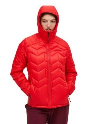 Kurtka Peak Performance damska Elevate Liner Hood Jacket czerwona - XS. Czerwone kurtki narciarskie Peak Performance, l, bez wzorów, z materiału, bez kaptura, narciarskie. Za 1,059.00 zł.