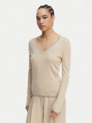 Liu Jo Sweter WA6282 MS49I Beżowy Regular Fit. Brązowe swetry Liu Jo, xl, bez wzorów, z wiskozy, bez ramiączek. Za 389.99 zł.