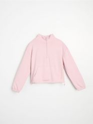 Miękka bluza z domieszką wiskozy - różowy. Czerwone bluzy Sinsay, l, bez wzorów, z wiskozy, bez kaptura, do biegania. Za 59.99 zł.