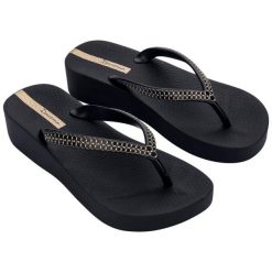Buty klapki japonki damskie Ipanema Mesh XI Plat Fem. Czarne japonki Ipanema, bez wzorów, z meshu. Za 129.00 zł.