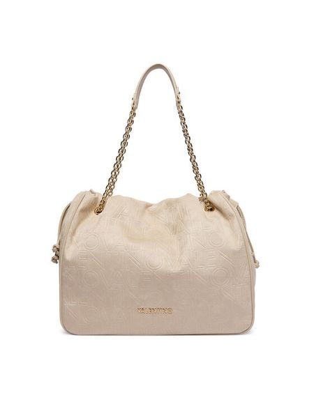 Valentino Torebka Maxi VBS9U701 Beżowy jasny. Brązowe torebki klasyczne Valentino, bez wzorów, ze skóry, bez dodatków. Za 442.99 zł.