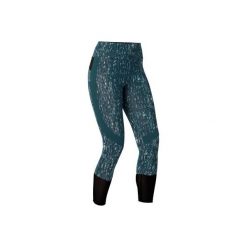 Legginsy Gym & Pilates 7/8 520 damskie. Niebieskie legginsy DOMYOS, bez wzorów, z bawełny. Za 59.99 zł.