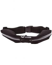 Ukryta nerka WINGS z elastycznym paskiem BLACK. Czarne nerki i saszetki Wings, bez wzorów, z materiału, bez dodatków. Za 29.90 zł.