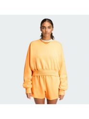 Adidas Bluza Soft Lux KA7017 Pomarańczowy Loose Fit. Brązowe bluzy bez kaptura adidas, xs, bez wzorów, z syntetyku, bez kaptura. Za 278.99 zł.