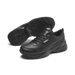 Damskie buty sportowe Cilia Mode PUMA Black Silver Gray. Czarne buty sportowe lifestyle Puma, bez wzorów, bez zapięcia, trekkingowe. W wyprzedaży za 259.00 zł.