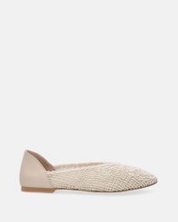 PLECIONE BALERINY W KOLORZE BEŻOWYM 0126003 BEIGE. Brązowe baleriny Venezia, bez wzorów, z materiału, bez obcasa, bez zapięcia. Za 349.00 zł.