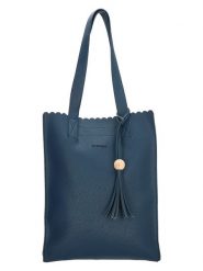 Charm Shopper bag w kolorze granatowym - 30 x 40 x 10 cm rozmiar: onesize. Niebieskie shopper bag Charm, z aplikacjami, z materiału, na ramię, bez dodatków. Za 96.83 zł.