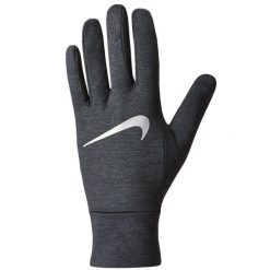 Rękawiczki Do Biegania Damskie Z Polaru DriFIT. Szare rękawiczki Nike, bez wzorów, z polaru, sportowe. Za 273.99 zł.