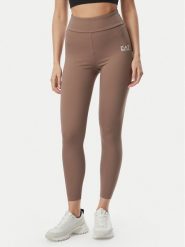 EA7 Emporio Armani Legginsy 7W000232 AF12625 U6041 Beżowy ciemny Slim Fit. Brązowe legginsy EA7 Emporio Armani, bez wzorów, z syntetyku. Za 294.99 zł.