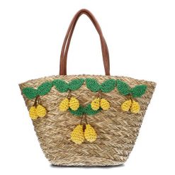 Brązowa Torebka Damska Sca'Viola Stylowy Koszyk Boho. Brązowe shopper bag Sca'viola, z aplikacjami, z materiału, boho, zdobione, bez dodatków. Za 224.99 zł.